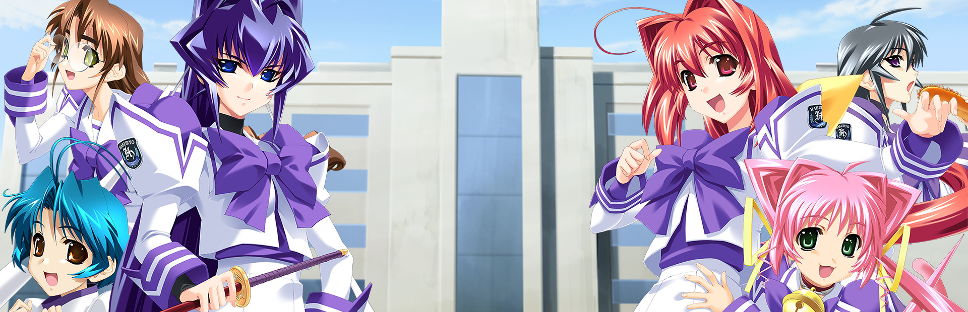 Official Muv-Luv Extra artwork featuring Kagami Sumika and her classmates
